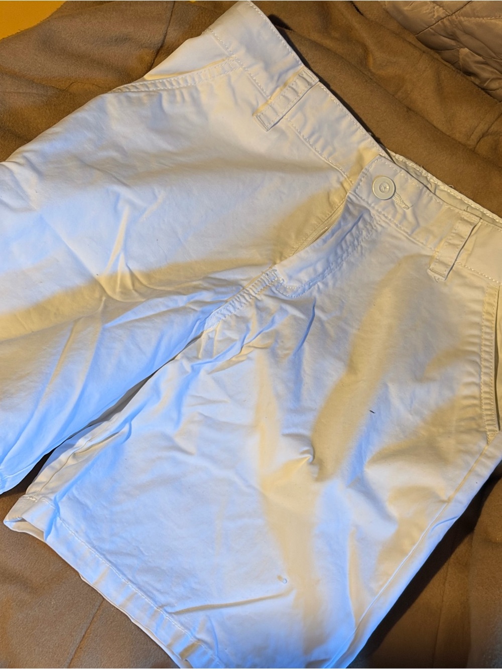 Classic White Cotton Shorts